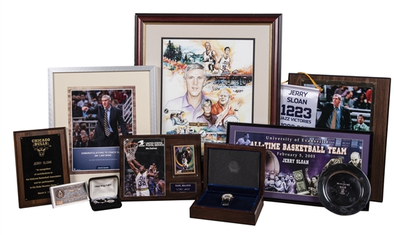 Jerry Sloan Collection: Personal Coaching Awards & Plaques (Sloan LOA)
